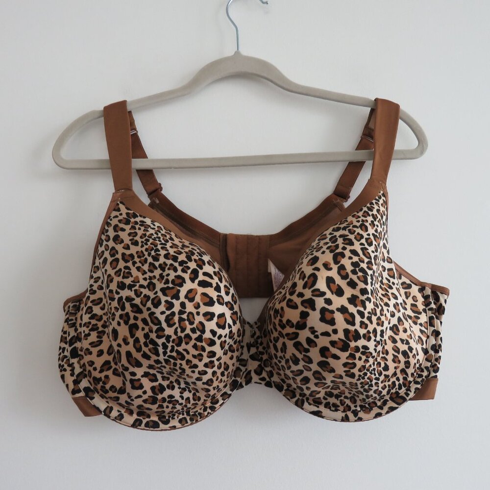 CACIQUE Smooth Boost Leopard Cheetah Print Bra - Size 44DDD - Picture 2 of 13